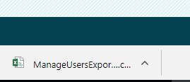 manage users export